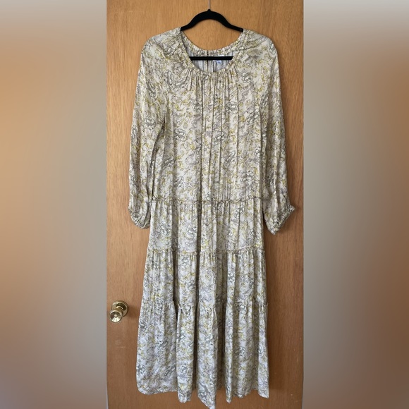 Current Air Dresses & Skirts - Current Air Floral Tiered Maxi Long Sleeve Dress